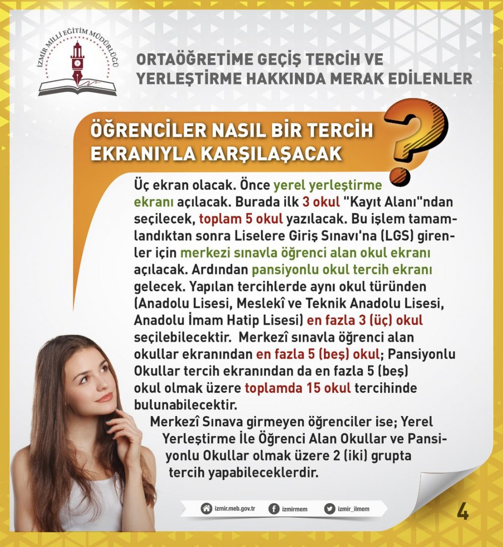 İzmir İl MEM'den LGS tercihleri için harika yol haritası