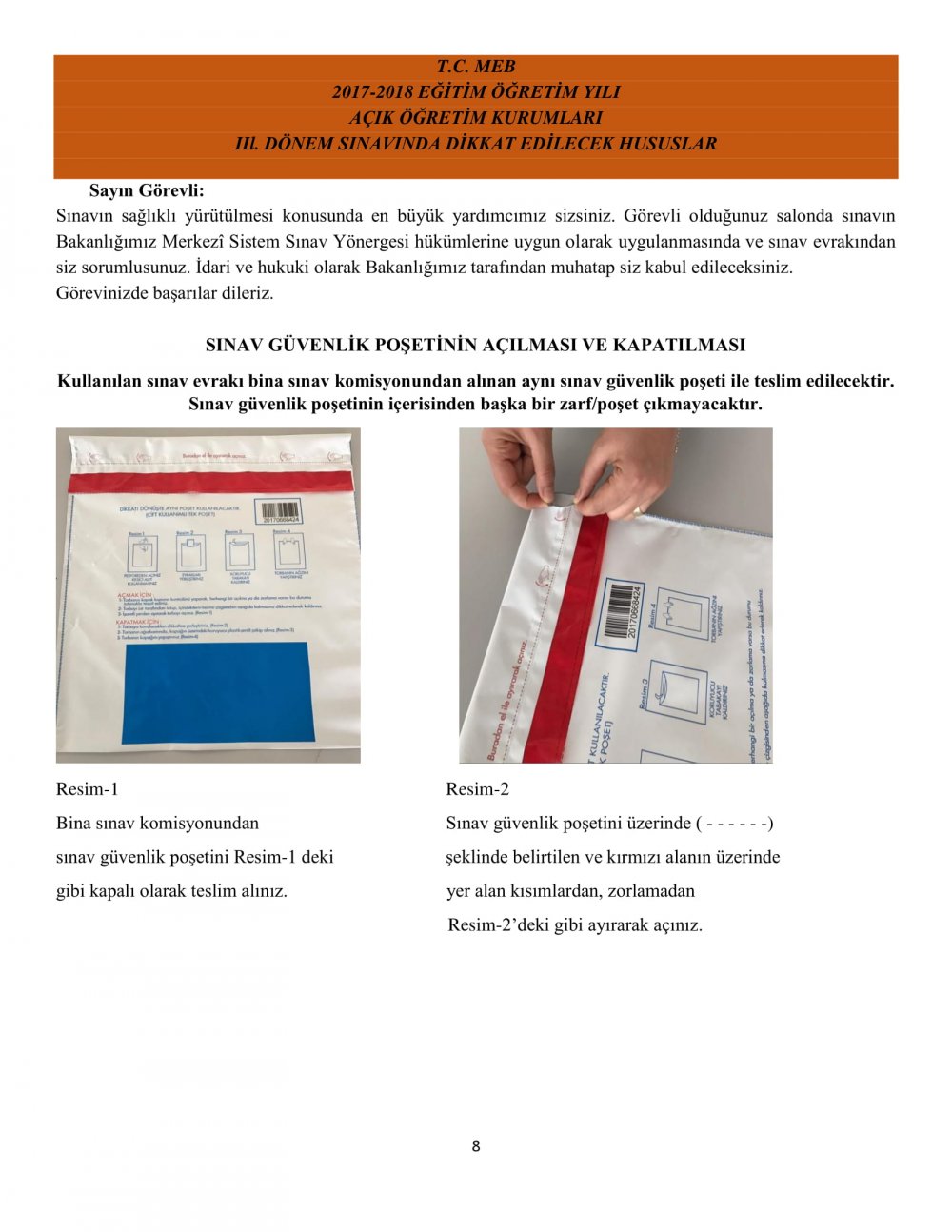 Açık Öğretim Kurumları Sınavlarında Dikkat Edilecek Hususlar