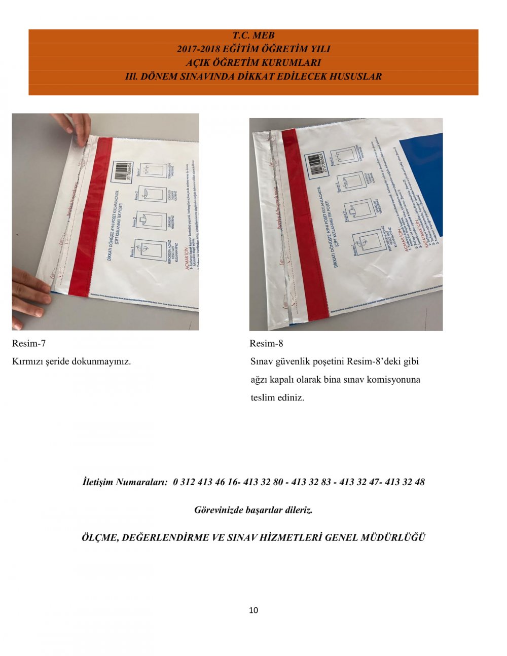 Açık Öğretim Kurumları Sınavlarında Dikkat Edilecek Hususlar