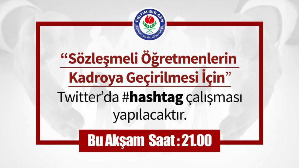 EBS, Sözleşmeli Öğretmenlerin Kadroya Geçirilmesi İçin Hastag Çalışması Yapacak