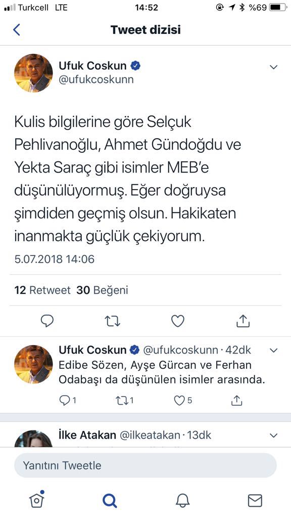 Milli Eğitim Bakanlığı İçin İsmi Geçen Kişiler