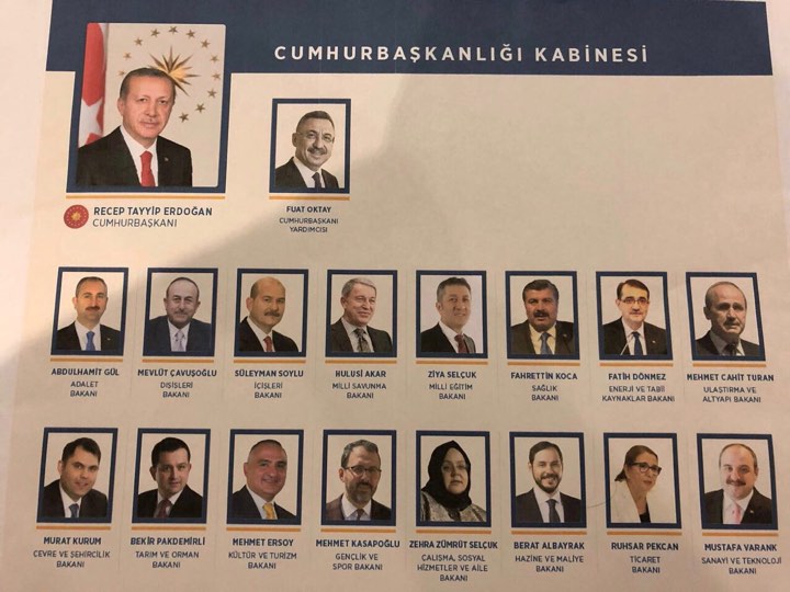 Cumhurbaşkanı Erdoğan Kabineyi Açıkladı. İşte İsim İsim Yeni Bakanlar