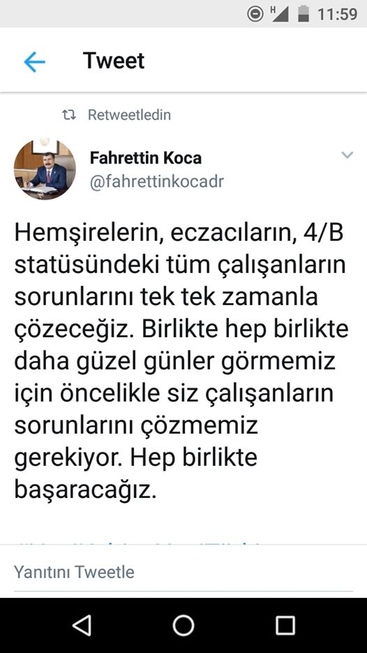 Sağlık Bakanı'ndan 4/B'lilere müjde