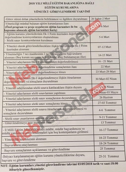 MEB Yönetici Atama Başvurularının Bugün Başlaması Bekleniyor (Başvuru Sayfası Açıldı)