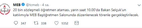 Sözleşmeli Öğretmen Atama Sonuçları Yarın Açıklanacak