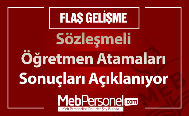 Sözleşmeli Öğretmen Atamaları Sonuçları Canlı Yayın