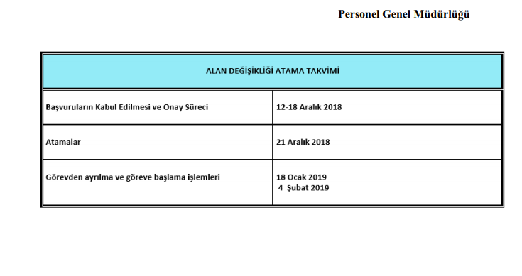 MEB'DEN ALAN DEĞİŞİKLİĞİ DUYURUSU