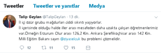 Talip Geylan'dan İl İçi Özür Grubu Mağduriyetine Çözüm Çağrısı