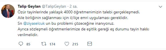 Talip Geylan'dan ''Eğitime Hazırlık Ödeneği ve İl/ilçe Emri'' Açıklaması