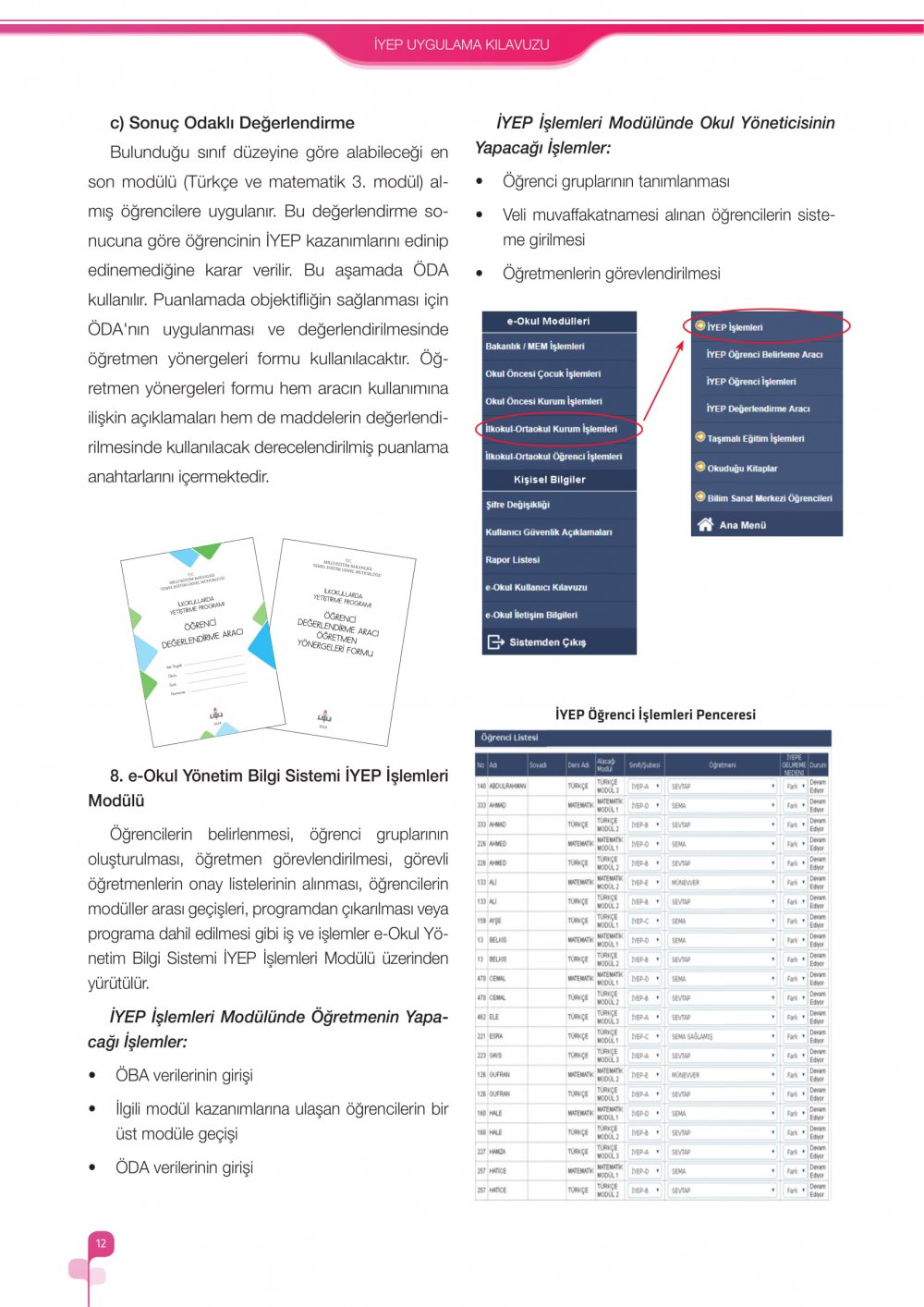 İlkokullarda Yetiştirme Programı (İYEP) Uygulama Kılavuzu 2018-2019