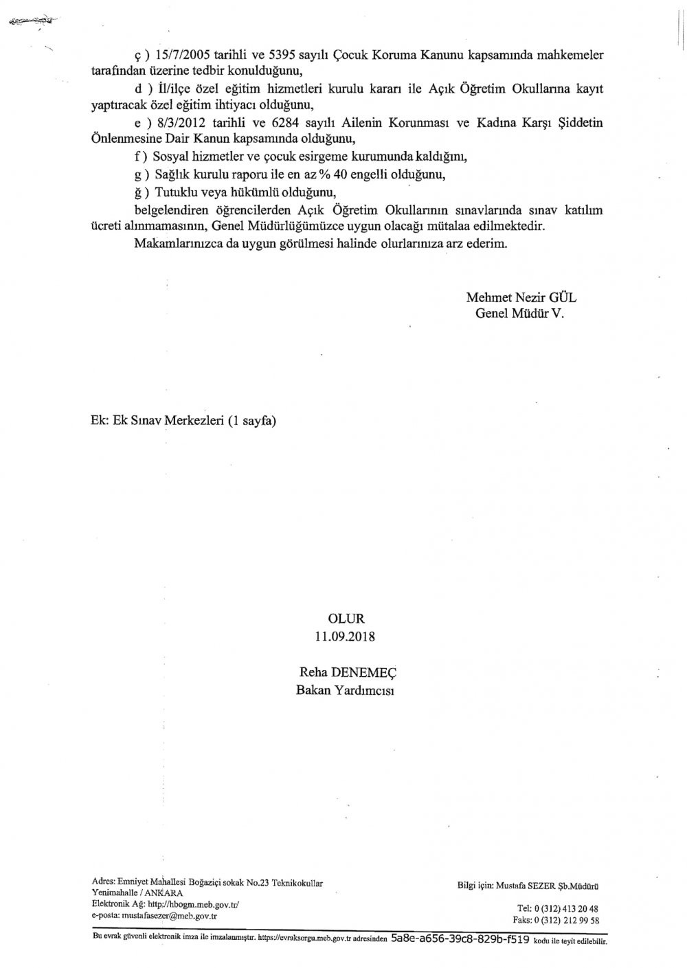 MEB'den ''Açık Öğretim Okulları İş ve İşlemleri'' Yazısı