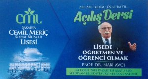 MEB Eski Bakanı Prof.Dr. Nabi Avcı’dan Açılış Dersi