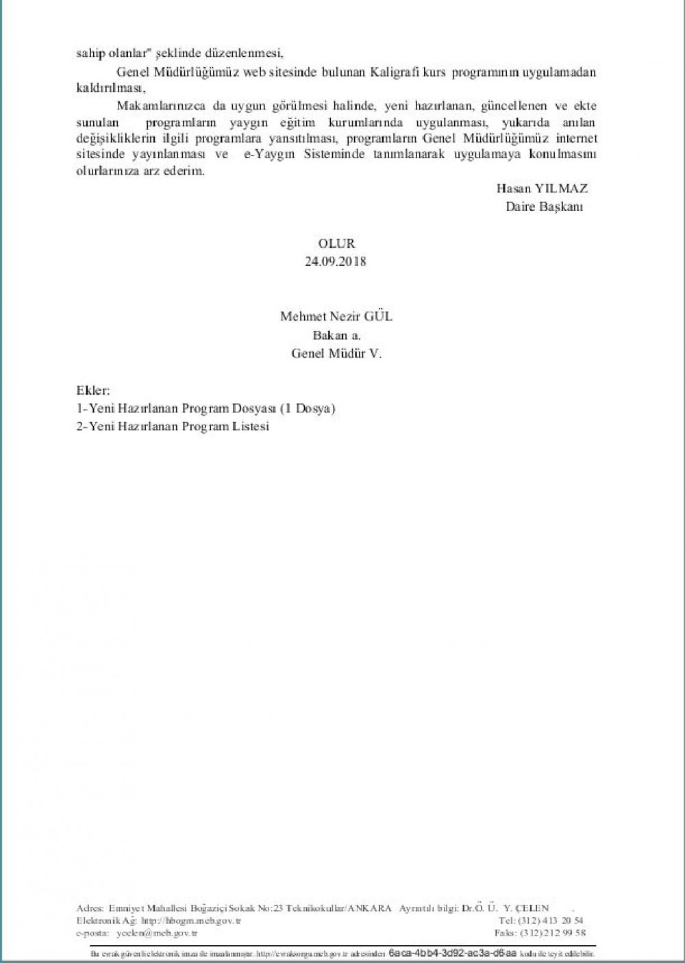 MEB'DEN YENİ KURS PROGRAMLARI YAZISI