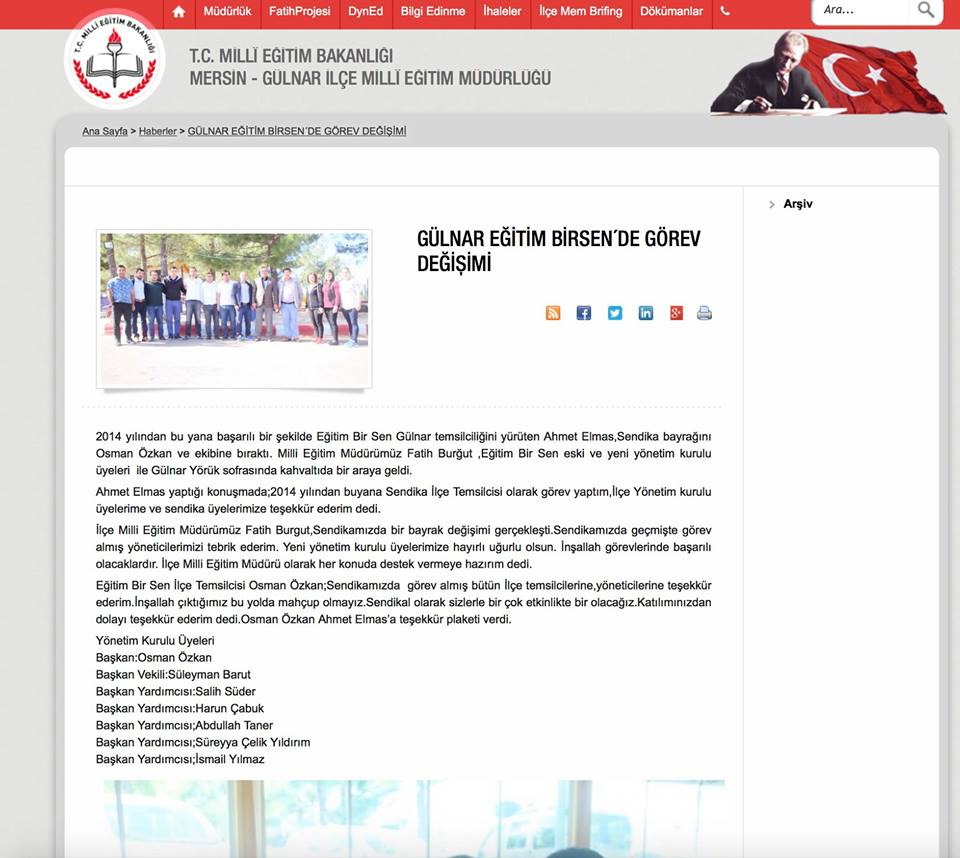 Talip Geylan, İlçe Milli Eğitim Müdürlüğünün O Paylaşımına Tepki Gösterdi