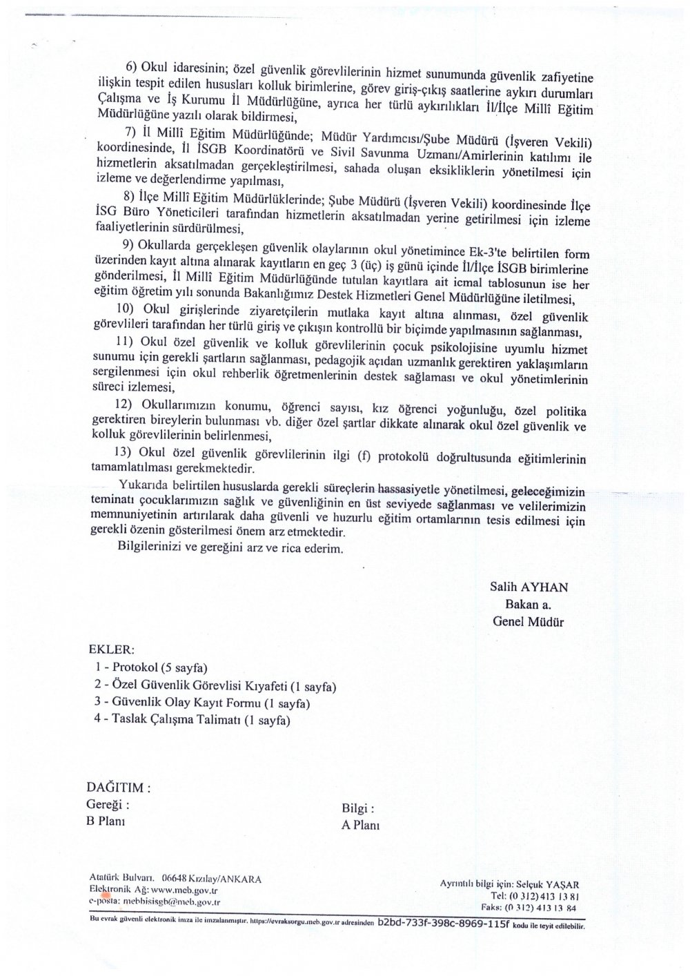 Okul Güvenliği Uygulamaları İçin MEB’den Cevap