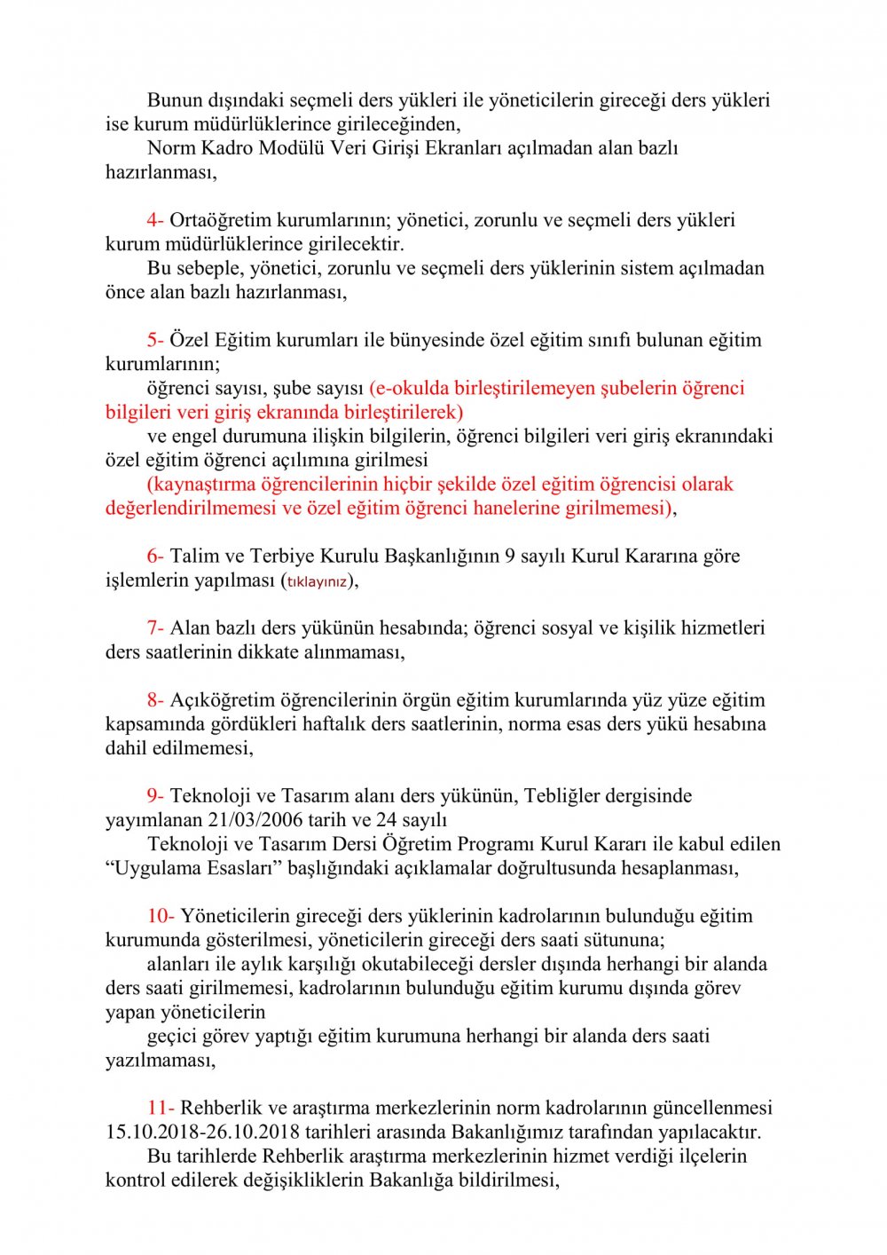 Norm Kadro Güncellemesinde Dikkat Edilmesi Gereken Hususlar ve Eğitim Kurumu Yöneticilerinin Yapması Gereken İş ve İşlemler