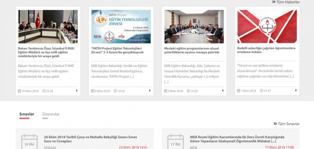 Milli Eğitim Bakanlığının Resmi Sitesi meb.gov.tr Yeni Tasarımıyla Yayında