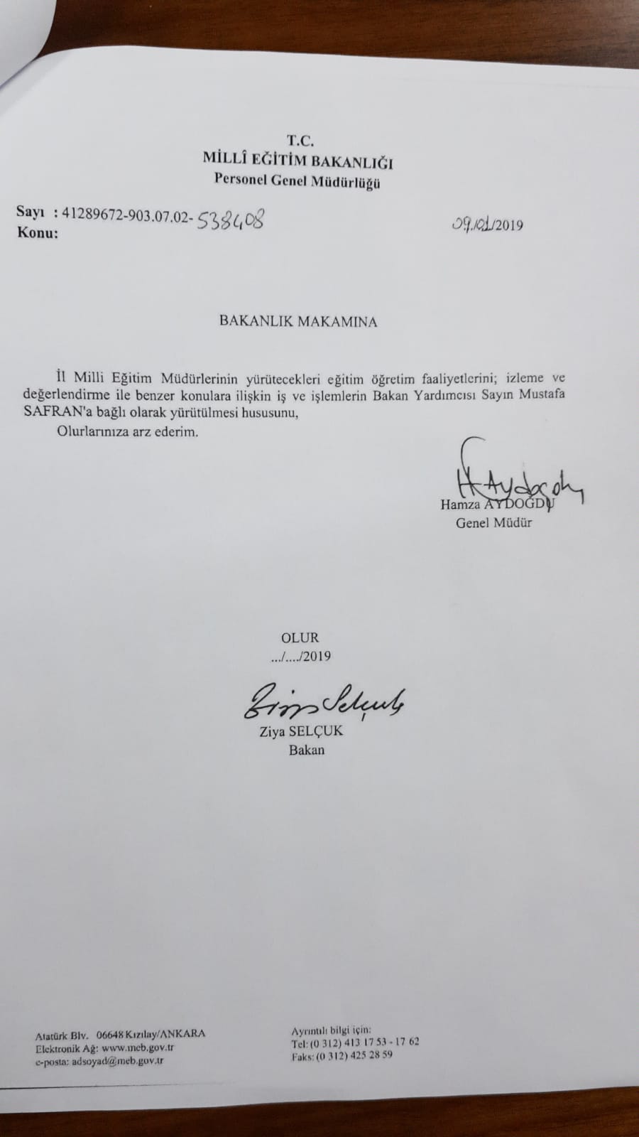 İl Milli Eğitim Müdürleri O İsme Bağlandı