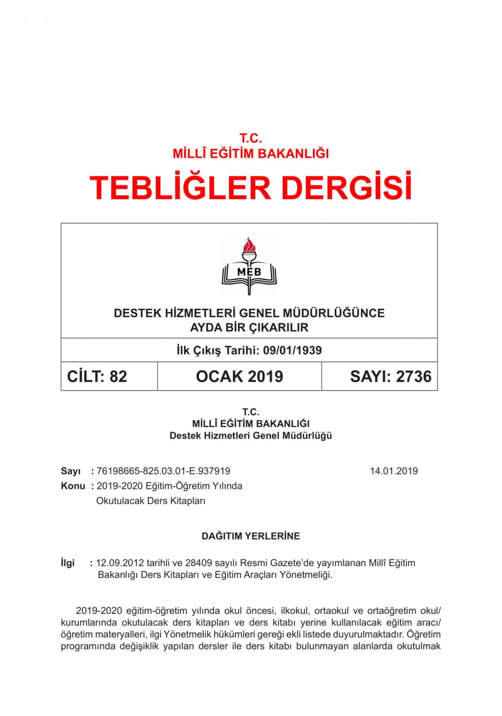 2019-2020 Eğitim-Öğretim Yılında Okutulacak Ders Kitapları Açıklandı