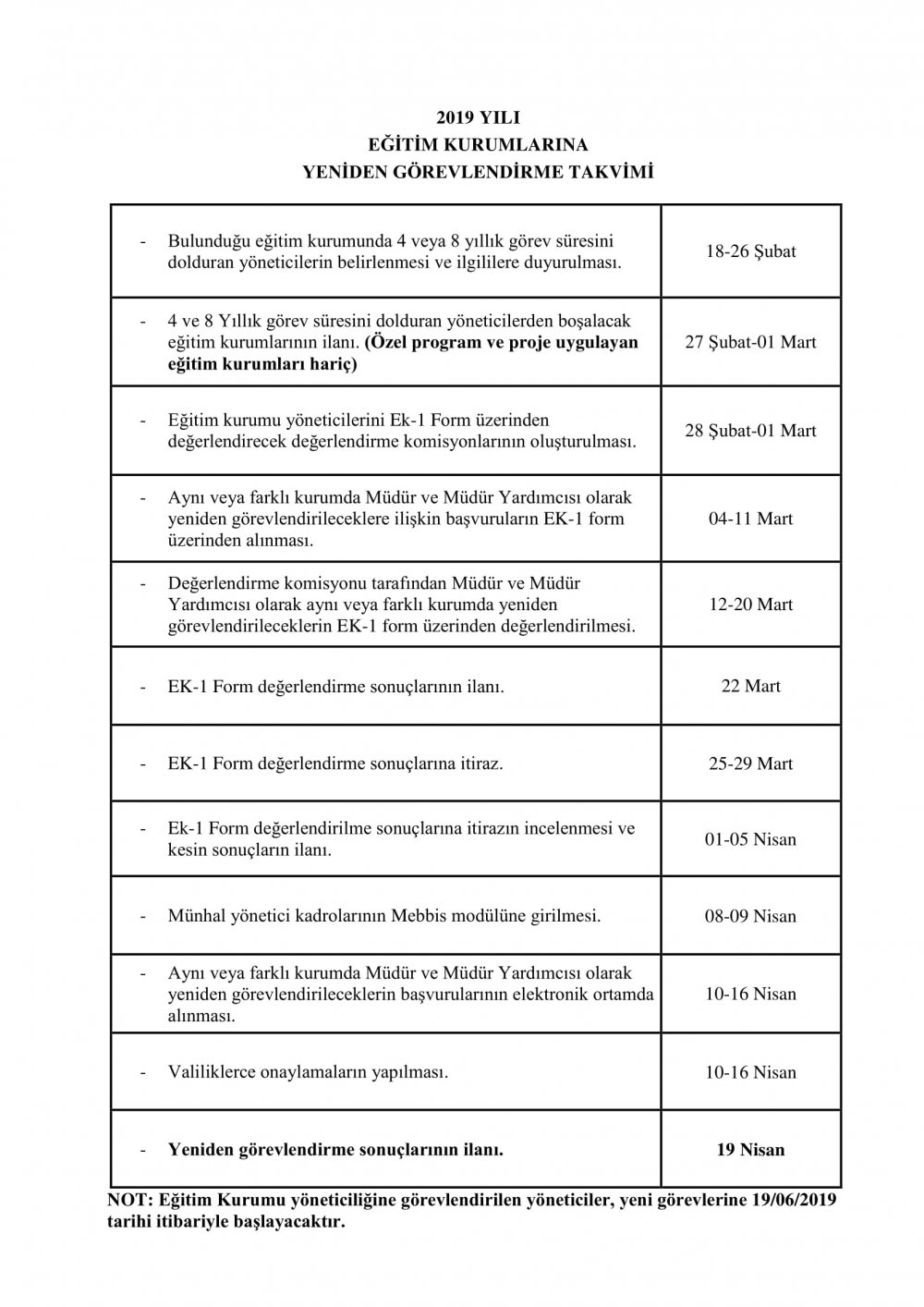 MEB, 2019 Yönetici Atamalarının Nasıl Yapılacağını Açıkladı