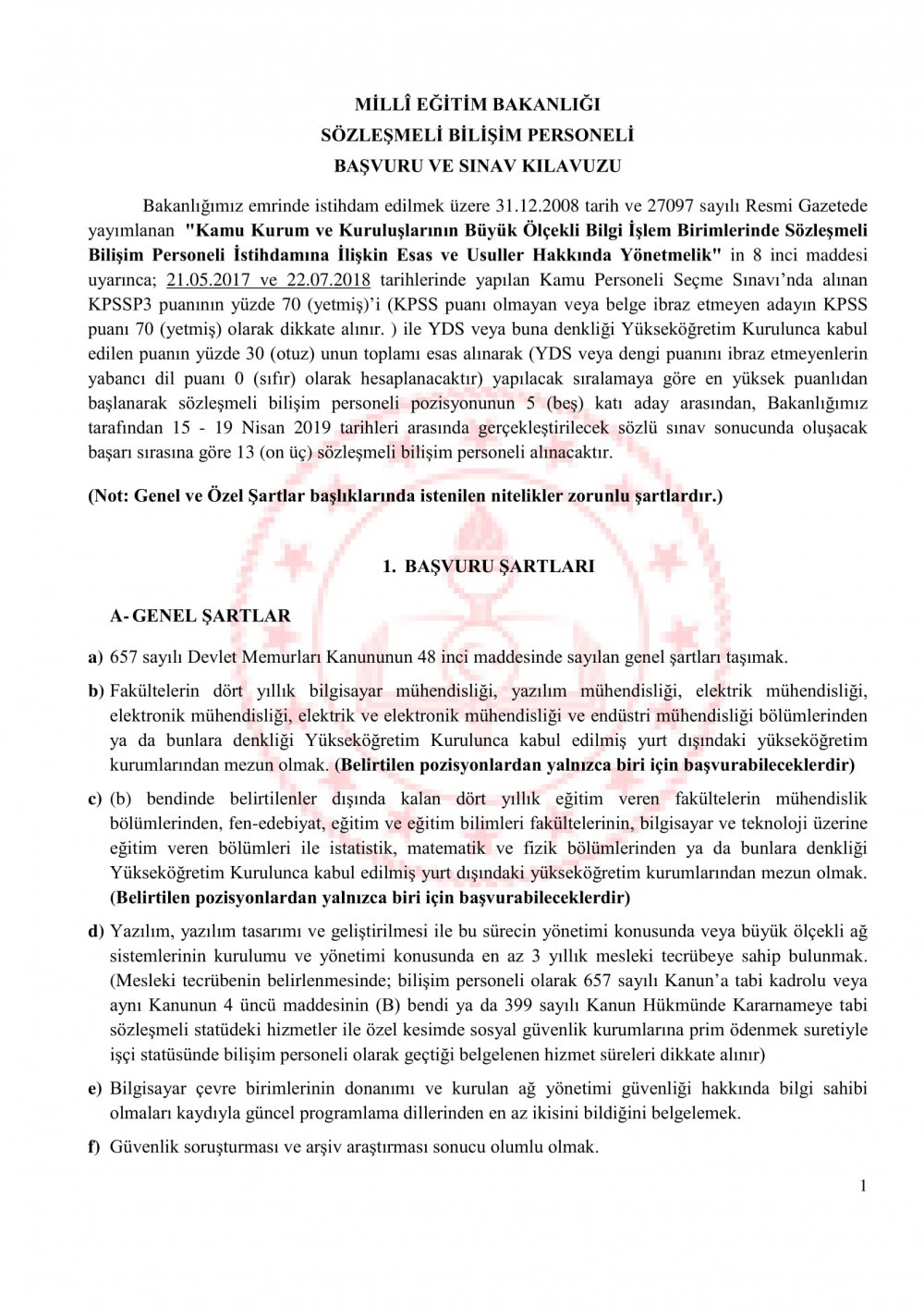 MEB, Sözleşmeli Bilişim Personeli Alacak