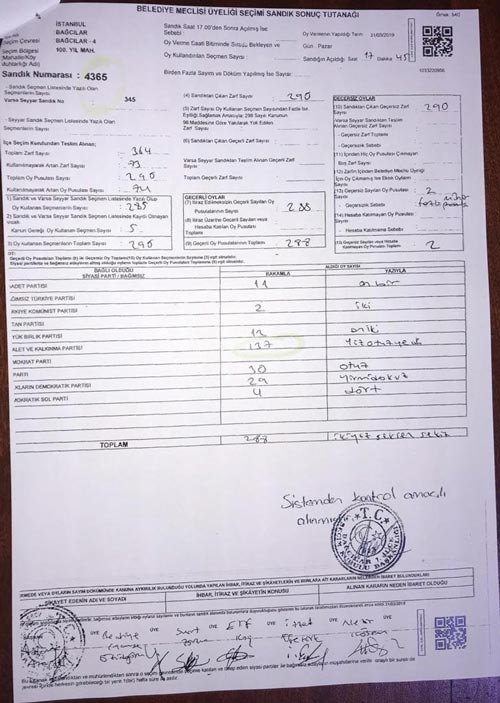 Belgeler ortaya çıktı! Yıldırım'ın oyları İmamoğlu'na yazılmış