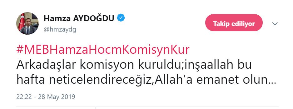 MEB Genel Müdürü Hamza Aydoğdu Açıkladı: Komisyon Kurulacak...