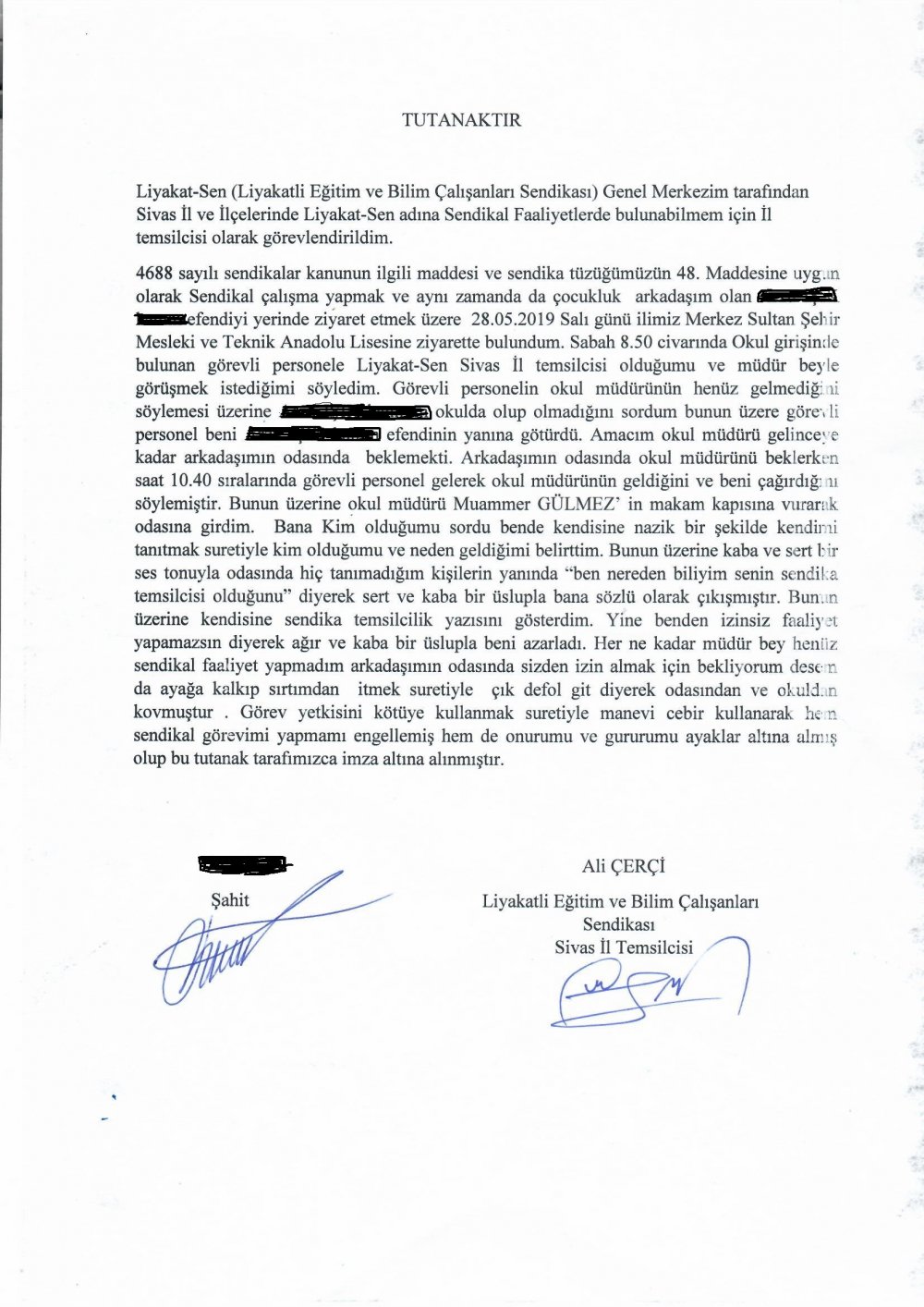 Sendikal Faaliyeti Engelleyen Müdüre, Sendika Tepki Gösterdi