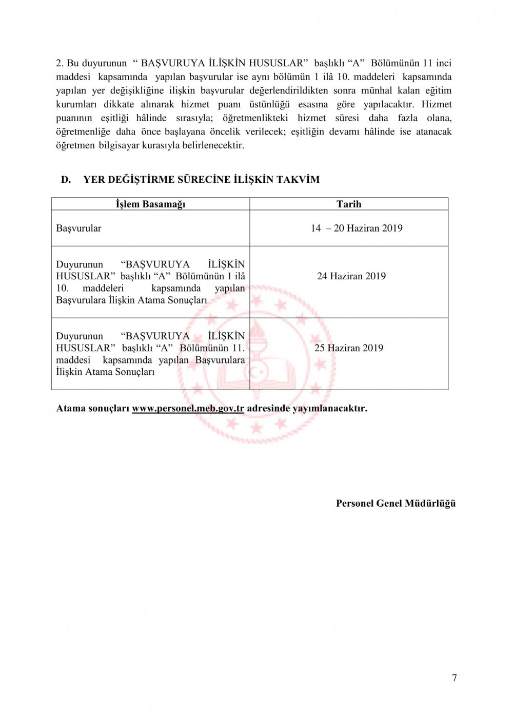 MEB Tarafından İl Dışı Atama Duyurusu Yayımlandı