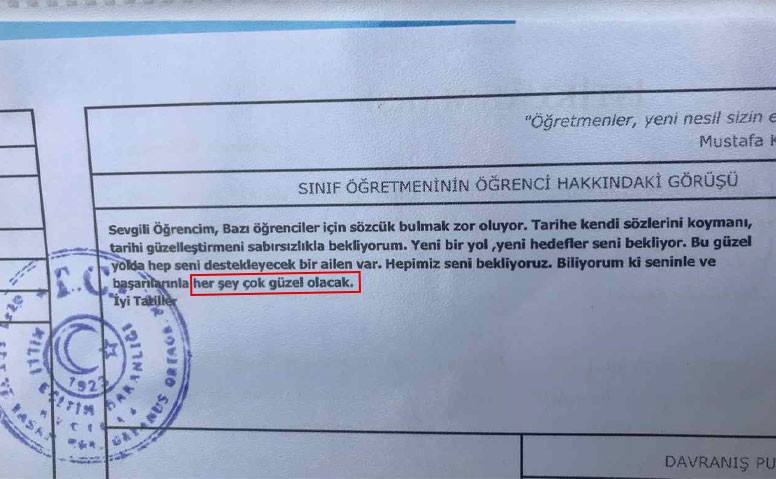 Öğrenci karnelerinde İmamoğlu propagandası iddiası