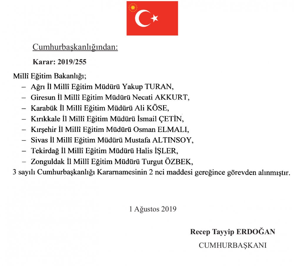 MEB'de Yeni İl Müdürü Atamaları Resmi Gazete'de Yayımlandı