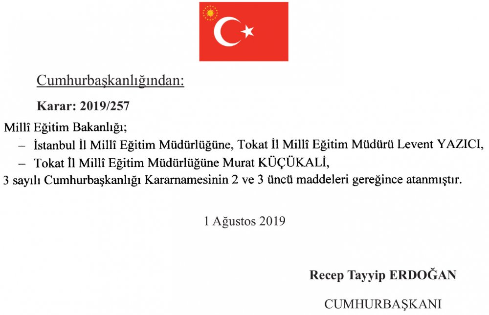 MEB'de Yeni İl Müdürü Atamaları Resmi Gazete'de Yayımlandı