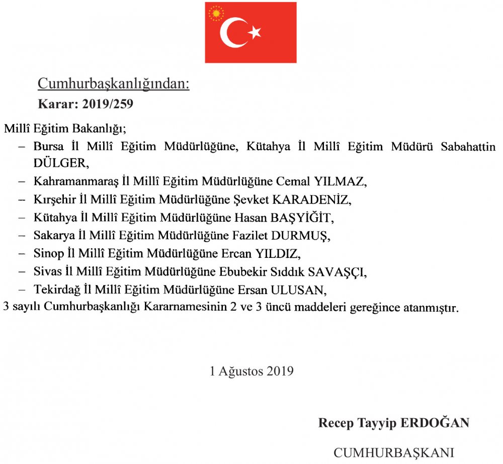 MEB'de Yeni İl Müdürü Atamaları Resmi Gazete'de Yayımlandı