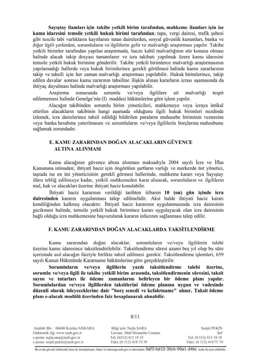 MEB'den ''Kamu Zararı'' Konulu Genelge