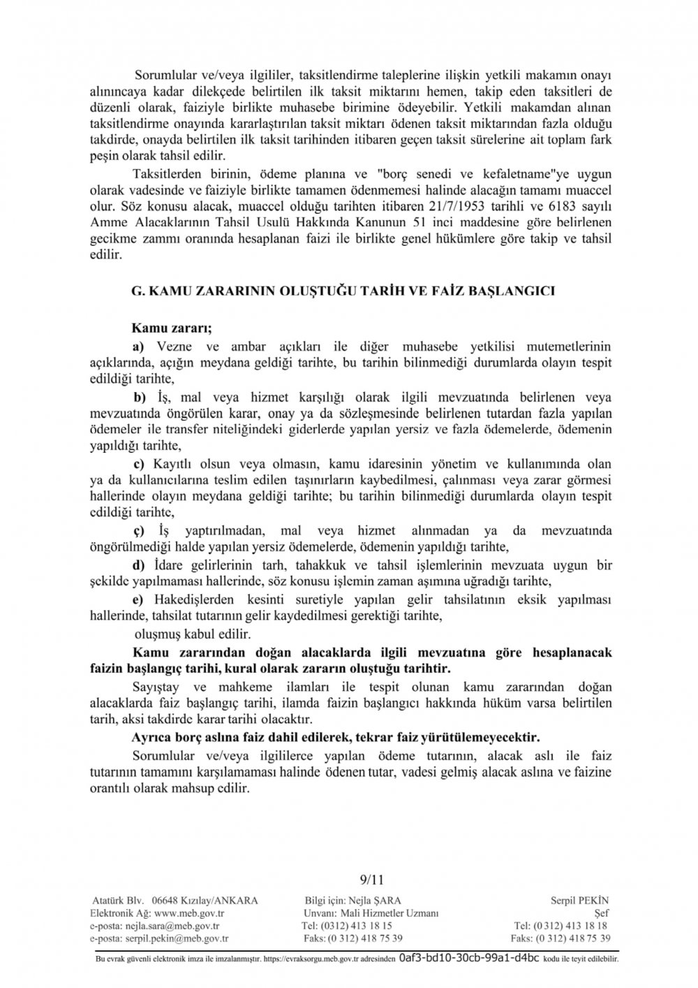 MEB'den ''Kamu Zararı'' Konulu Genelge