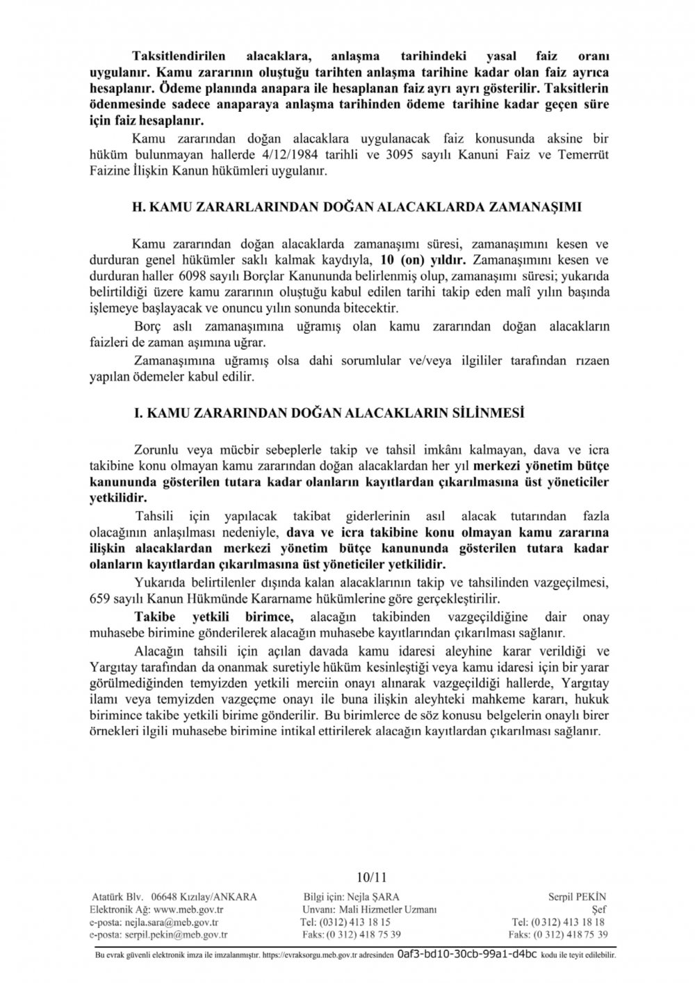 MEB'den ''Kamu Zararı'' Konulu Genelge