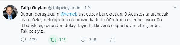 Sözleşmeli Öğretmenlerin Eşlerine Tayin Hakkı Verilecek