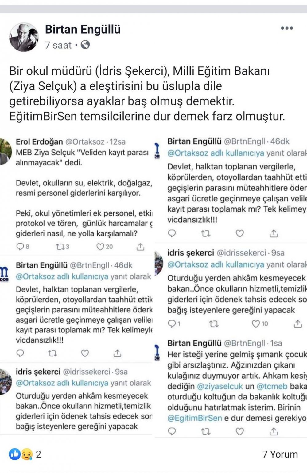 Ali Yalçın Şube Başkanlarını Uyarmalıdır