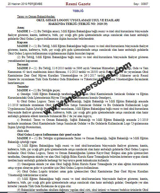 Okul Kantinlerinde Logolu Satış Dönemi Başlıyor