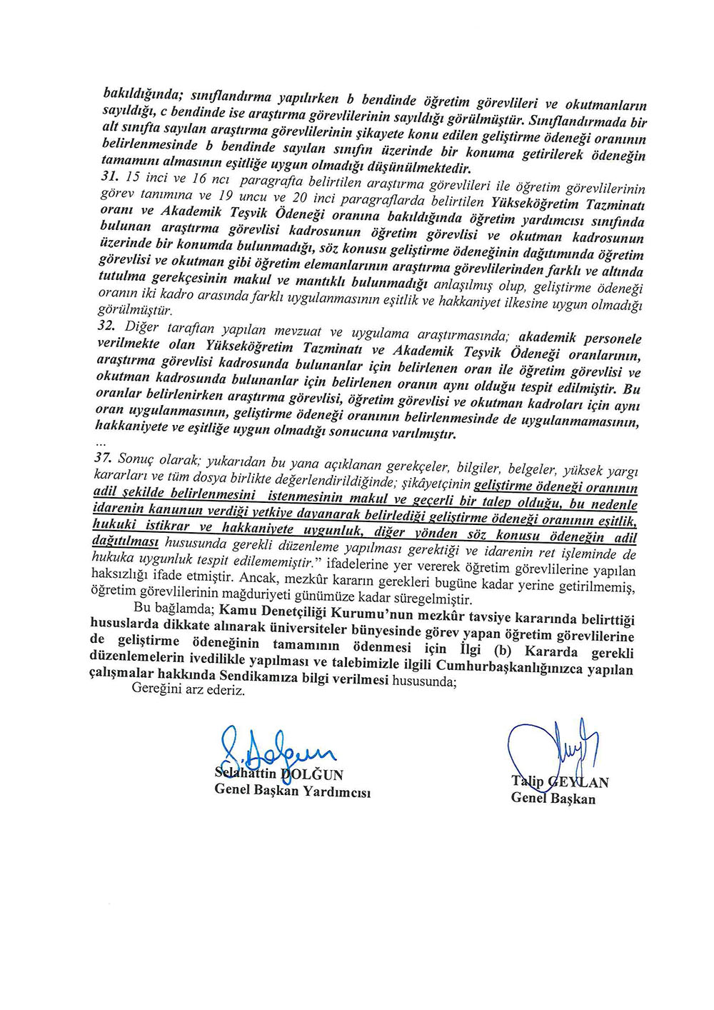 Geliştirme Ödeneğindeki Adaletsizliğe Son Verilsin