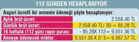 Devletten çalışan anneye 7 Bİn TL destek