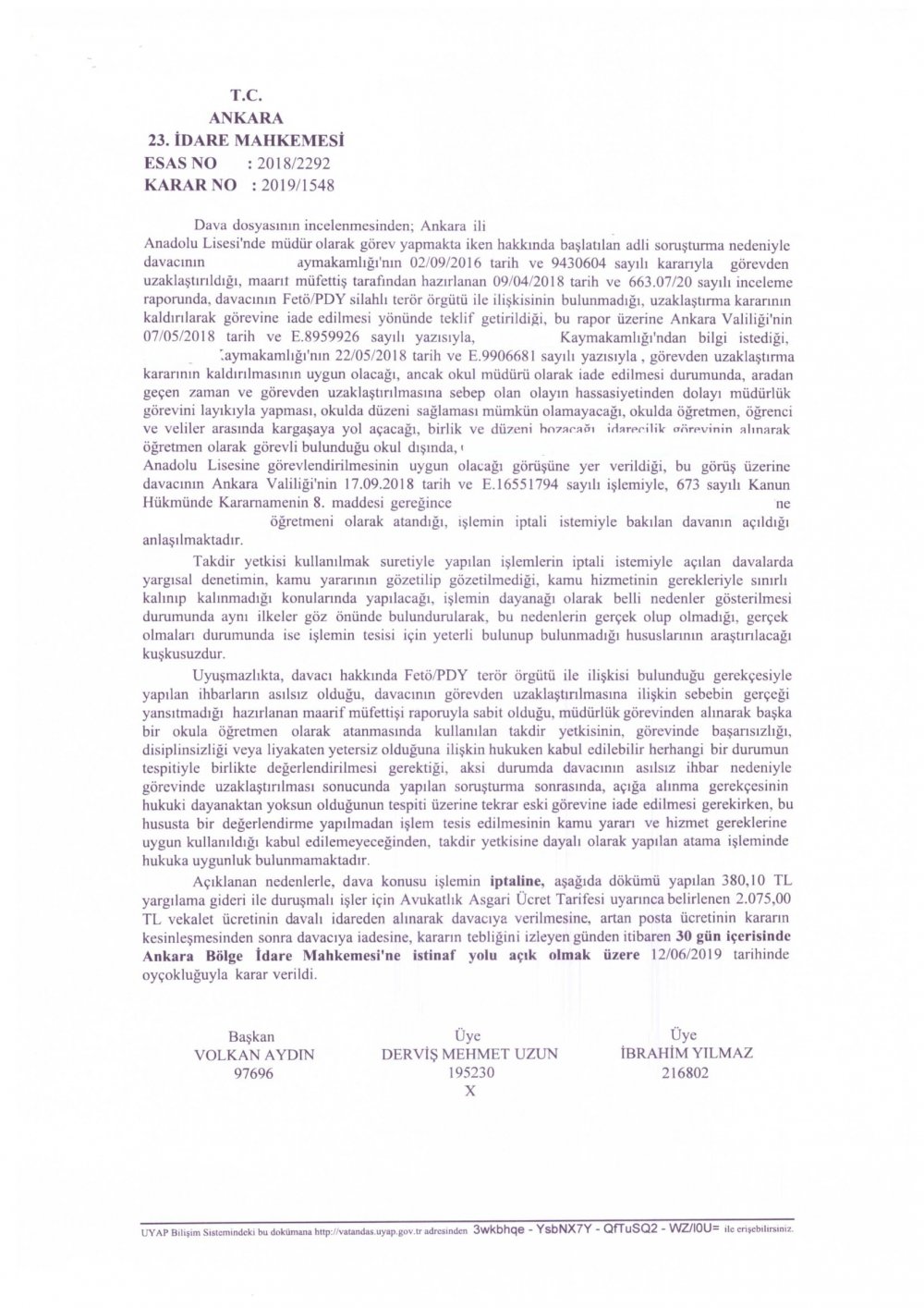 Eğitim Bir Sen :'Açığa alınma işlemi sona erenler eski görevine iade edilmelidir'