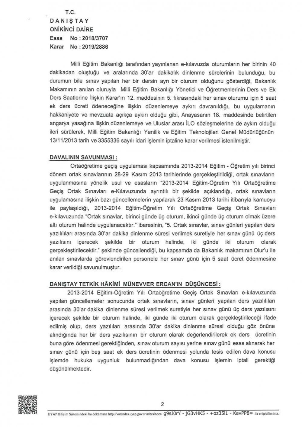 DANIŞTAY, MERKEZİ SİSTEM SINAVLARINDA HER BİR OTURUM İÇİN SINAV ÜCRETİ ÖDENMESİNE KARAR VERDİ