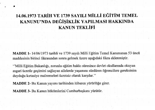 Asgari ücret ile geçinen ailelere kırtasiye yardımı ve eğitim ödeneği