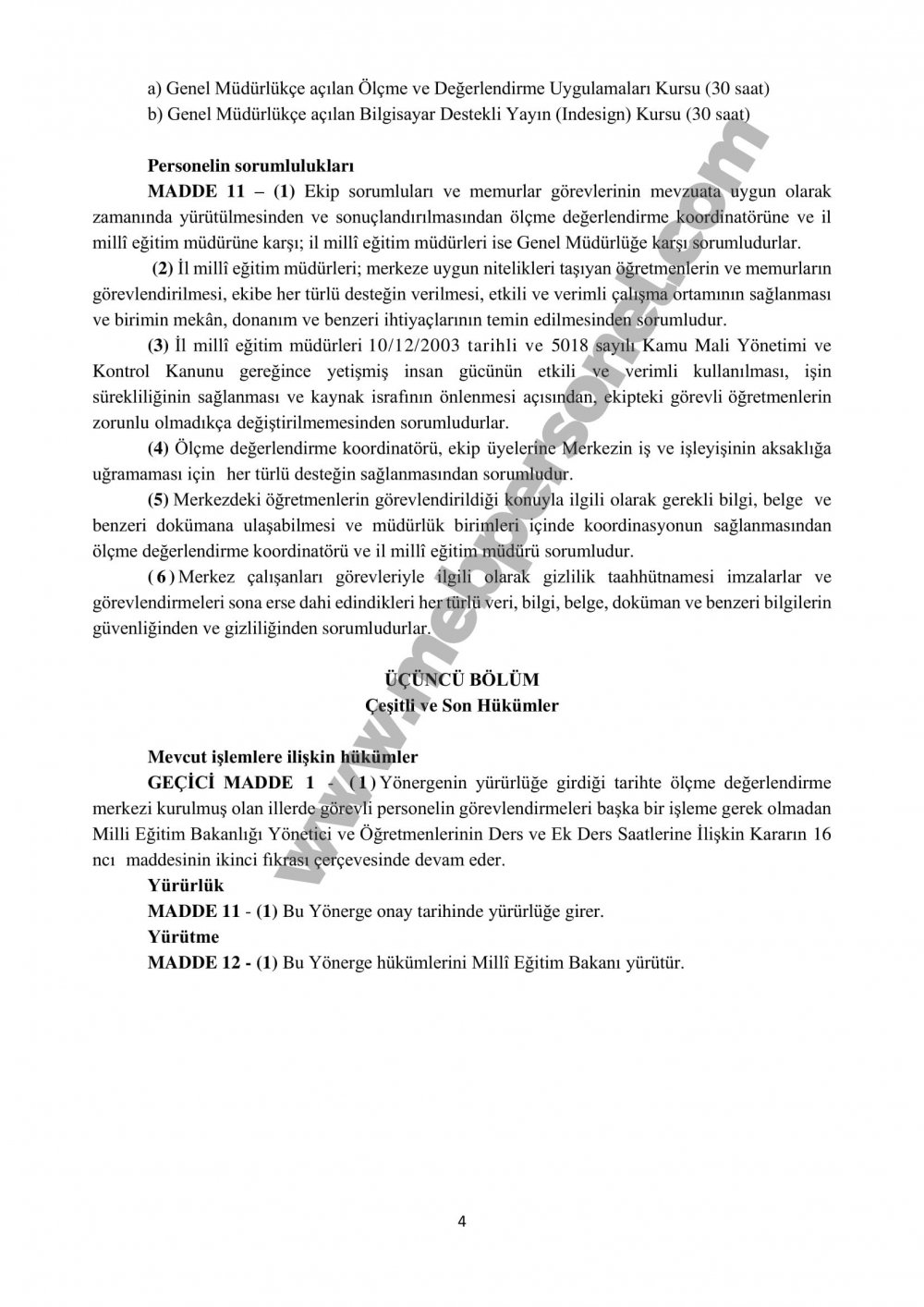 MEB'den Yeni Resmi Yazı , 81 İl Müdürlüğüne Gönderdi