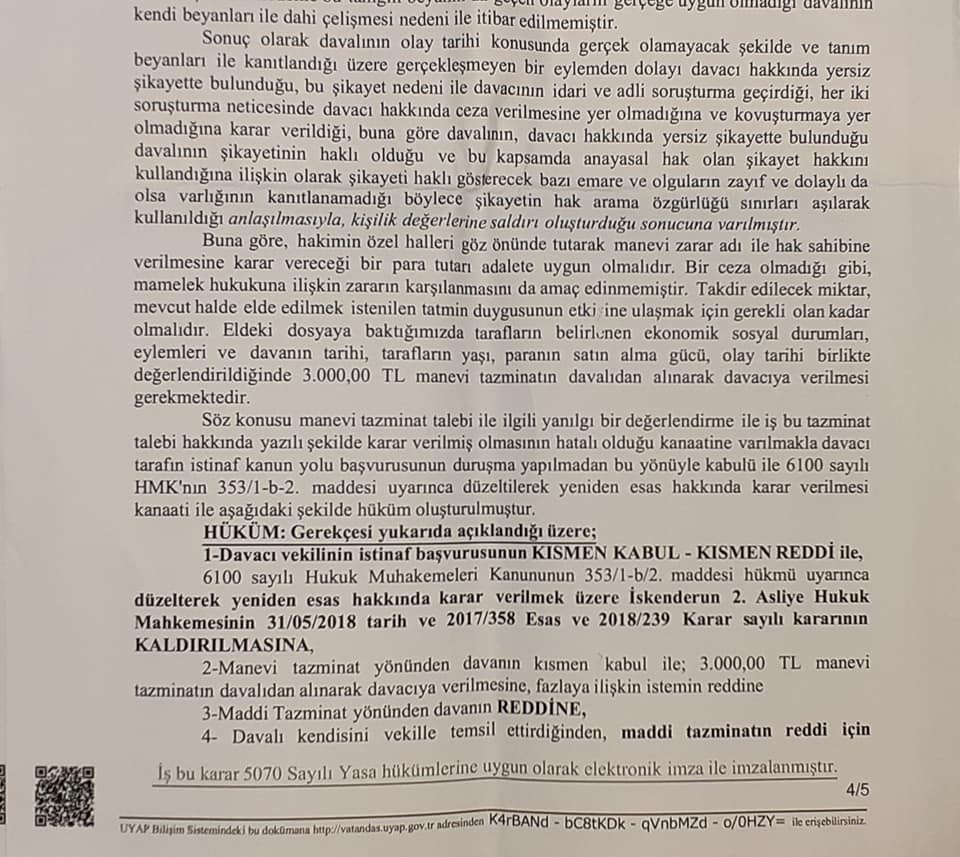 Öğretmeni Keyfi Olarak Şikayet Eden Veliye 6000 Lira Tazminat