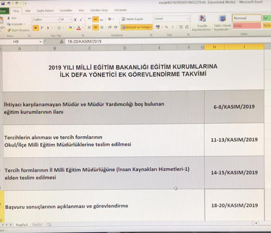 O İlimiz Ek Yönetici Ataması Yapacak