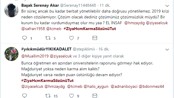 "Karma (2018-2019 KPSS) Sözleşmeli Öğretmen Ataması, Adaletsizcedir" (2019 KPSSli Adaylar)