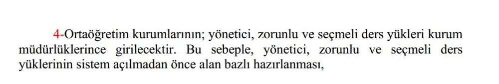 Seçmeli Derslerin Norm Kadroya Etkisi