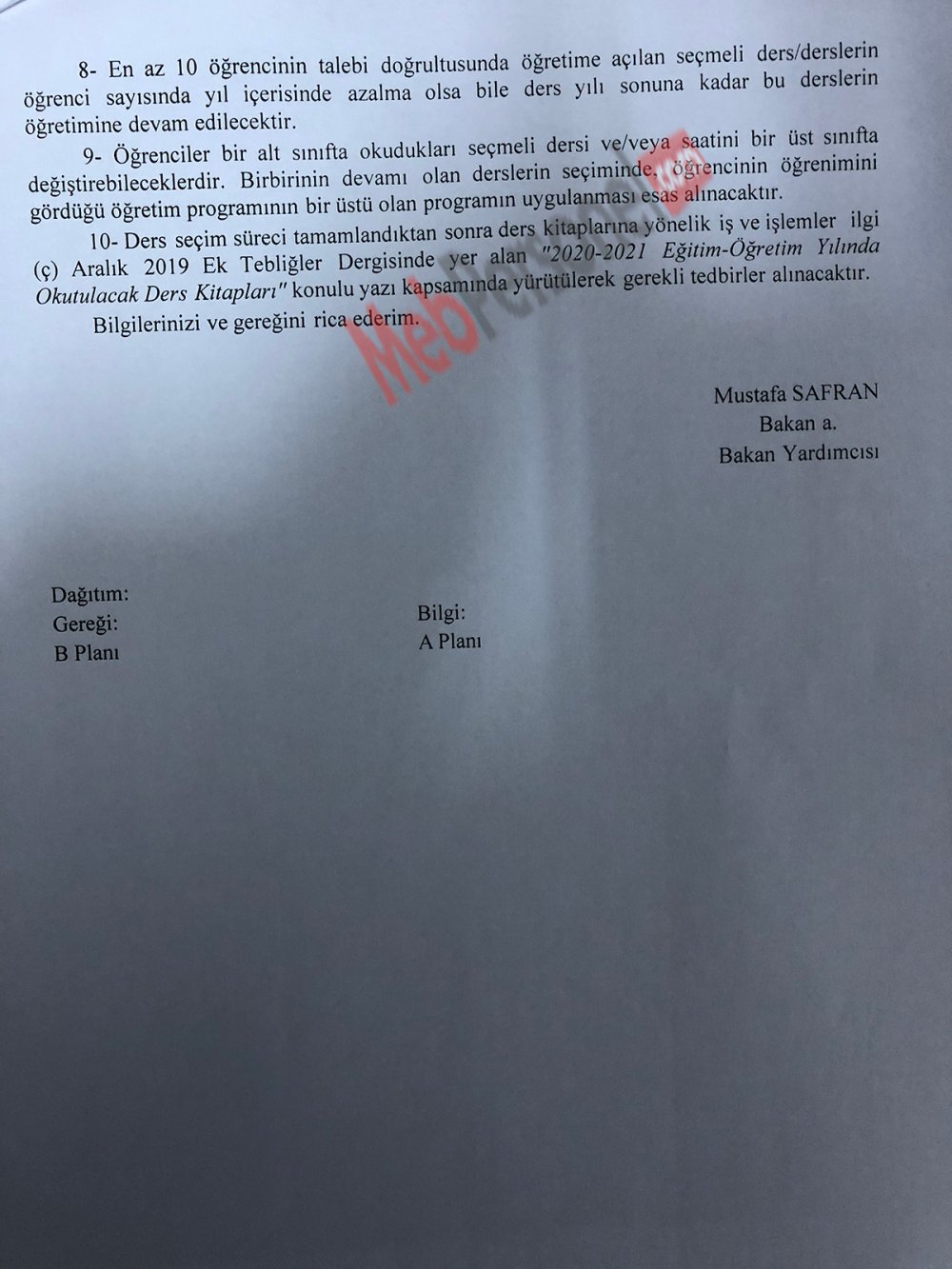 Seçmeli Derslerin Norm Kadroya Etkisi